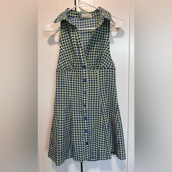 Urban Outfitters Blue and Green Checkered Sleeveless Dress size M-M - Picture 1 of 10
